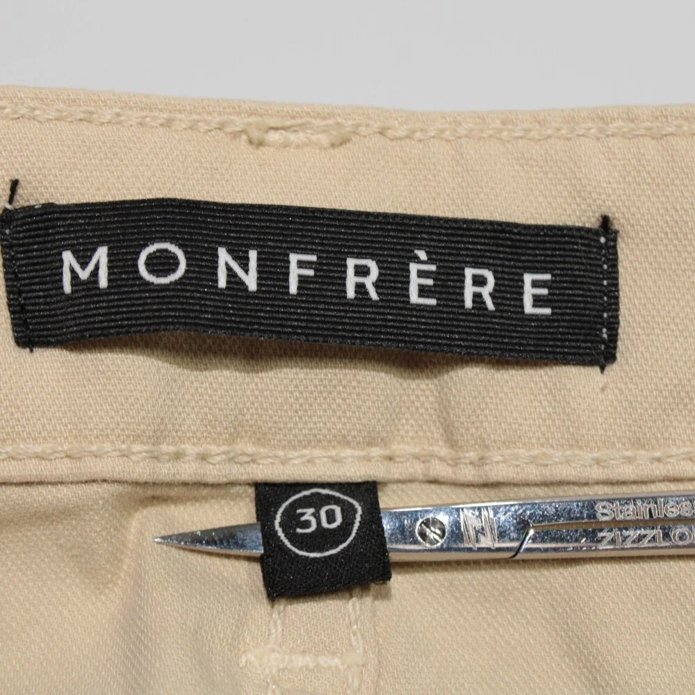 Monfrere NWT 5 Pocket Jeans Size 30 US Slim Straight Beige Cotton & Linen